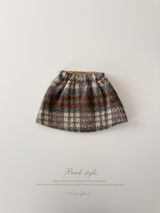 Cocoa check skirt