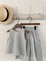 Muse check sleeveless blouse