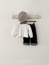 Dot denim pants