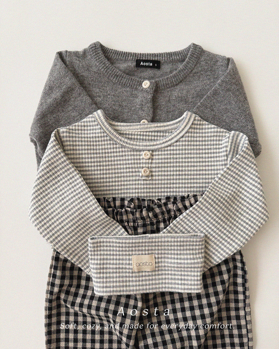［Aosta］Cookie Stripe Tee
