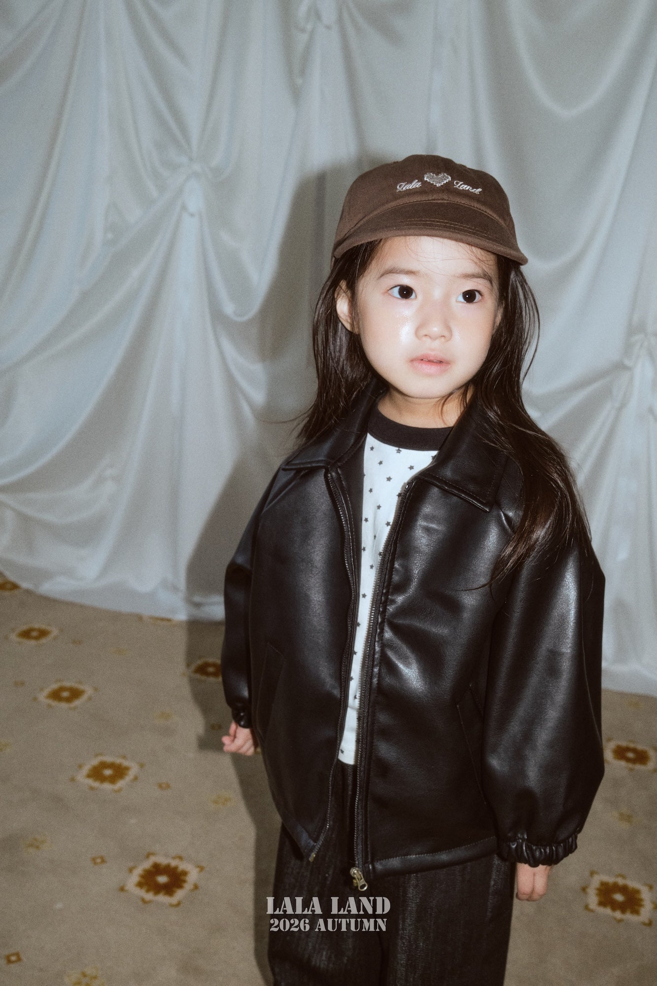 ［Lala land］Caross leather jacket