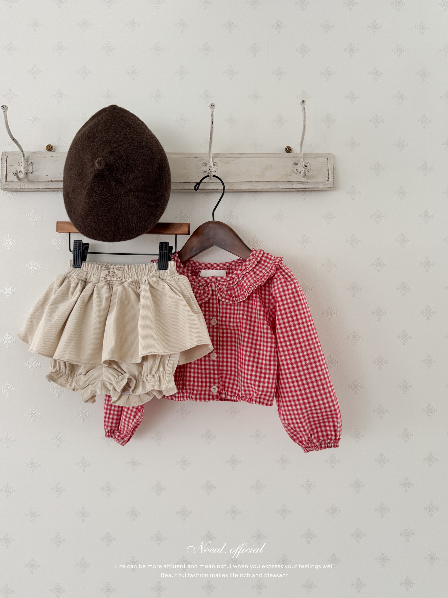 Bell check blouse