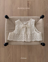 ［Aosta］Lace Jenny Open Vest