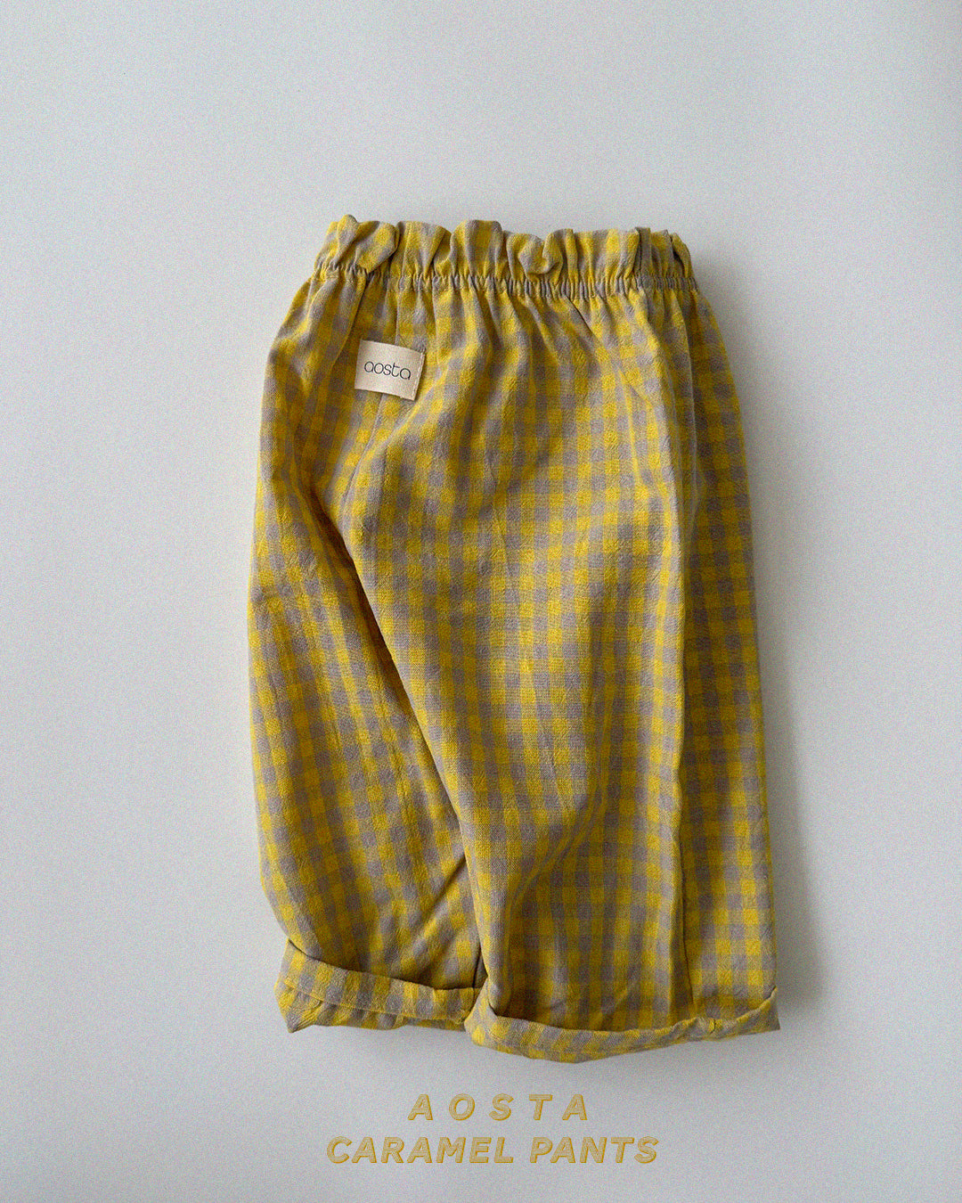 ［Aosta］Caramel Check Pants