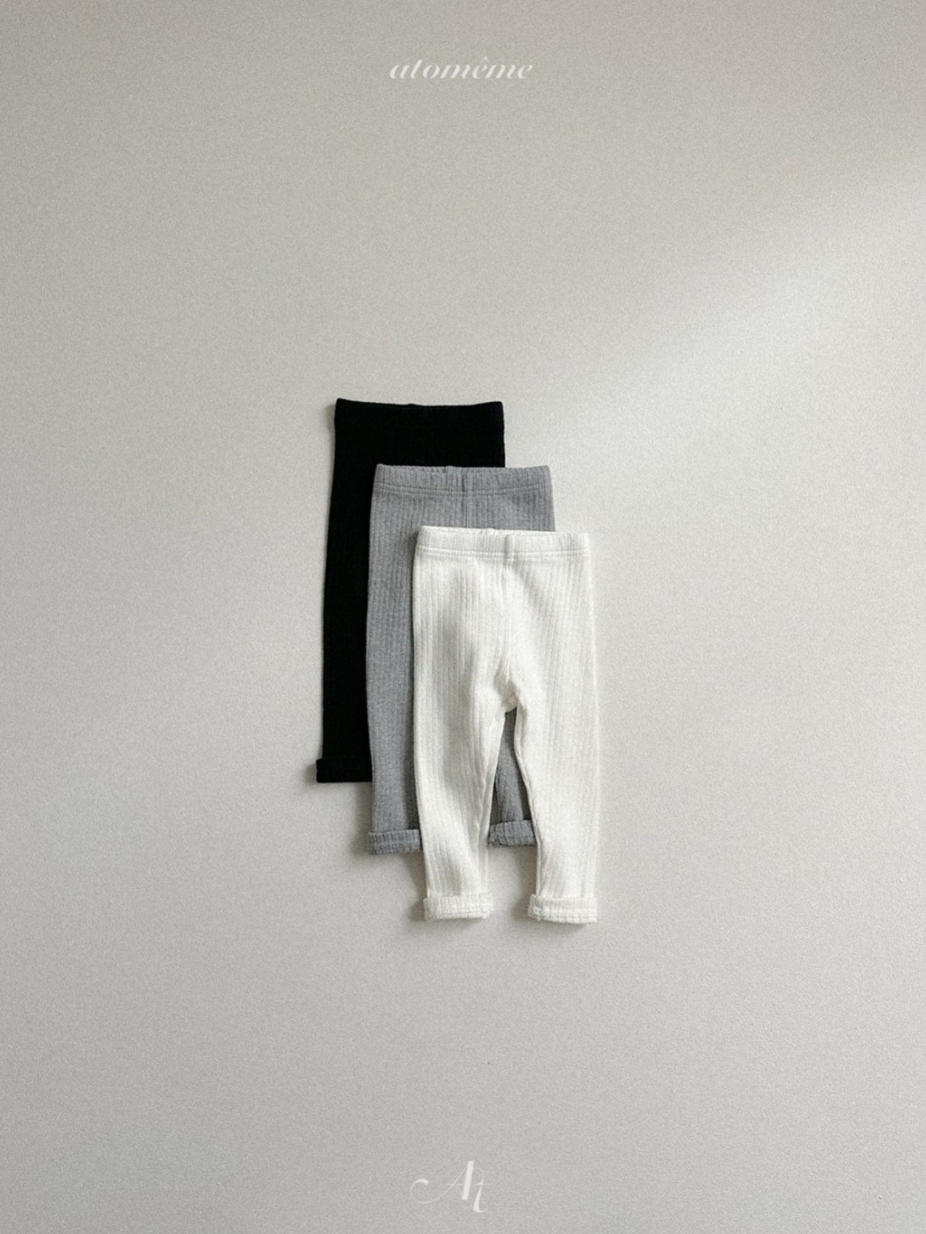 [atomeme] Winter Ribbed Leggings