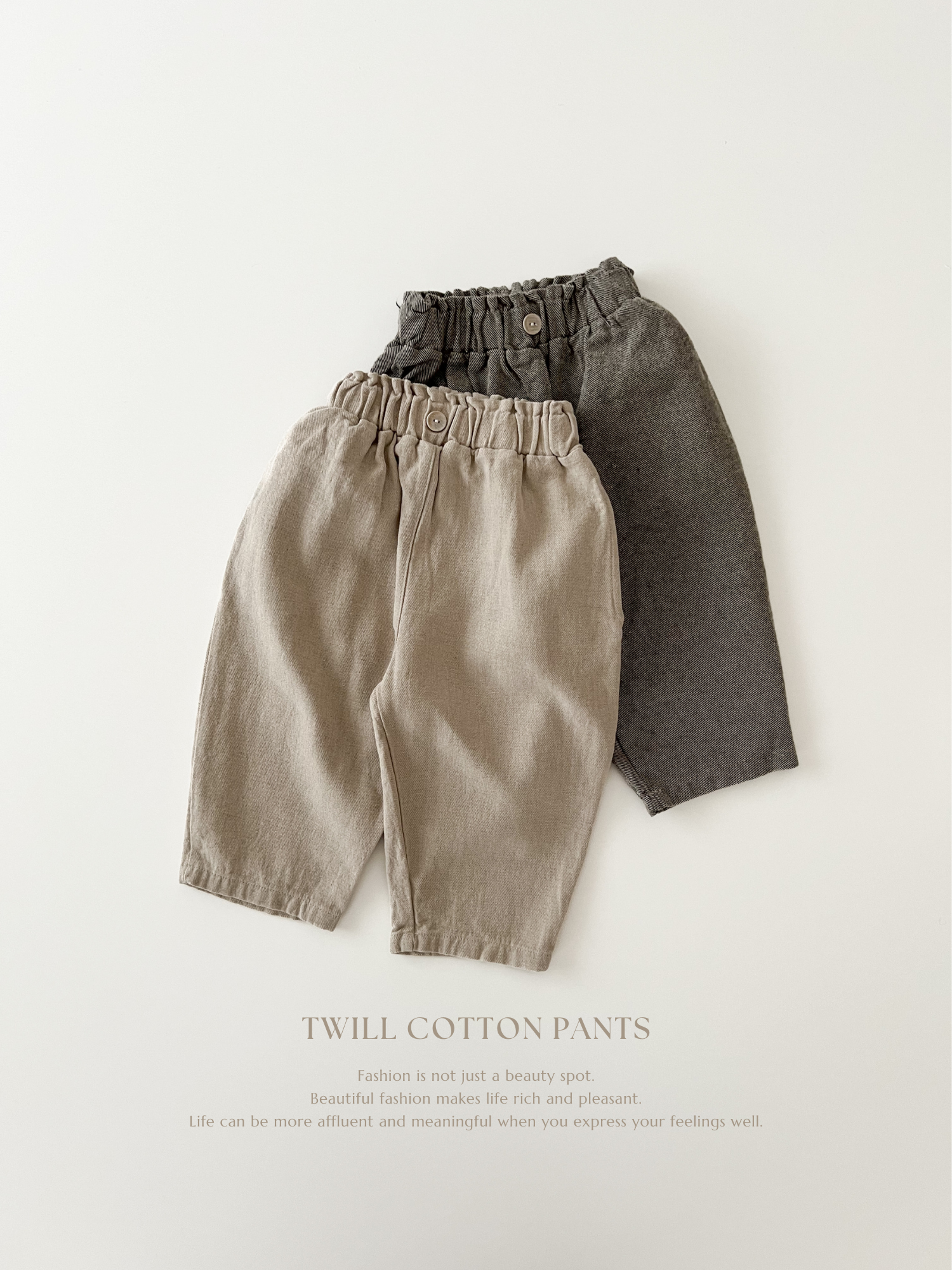 Twill cotton pants