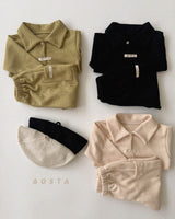 ［Aosta］Mulmul Collar Tee
