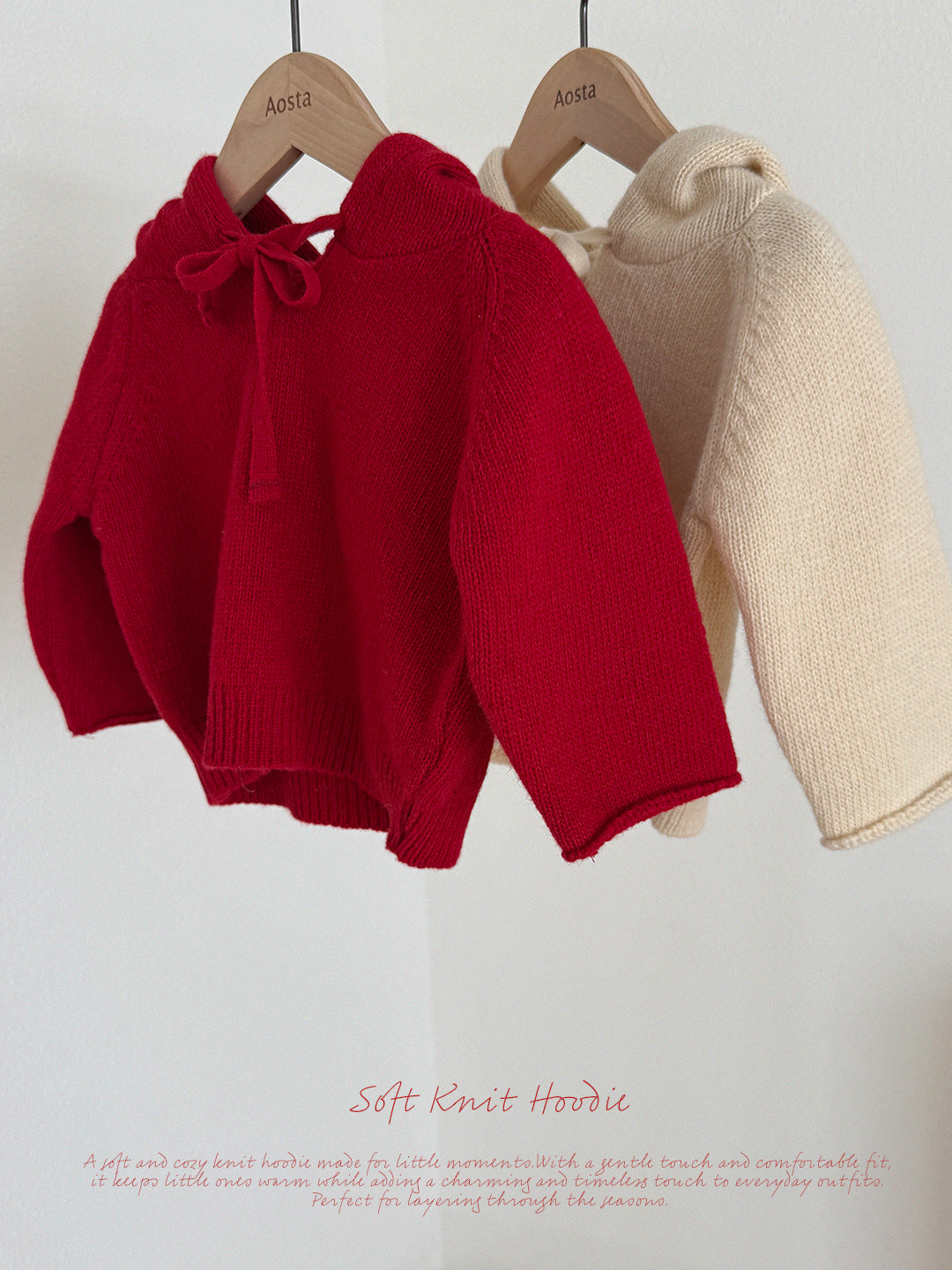 ［Aosta］Knit Cookie Hoodie