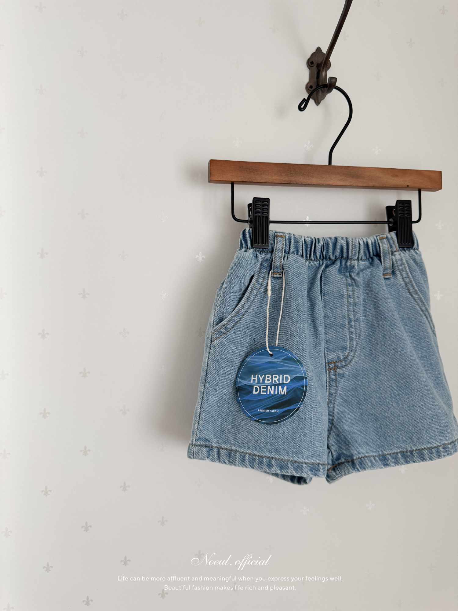 Denim short pants