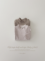 Soft stripe half neck tops (baby & kids)