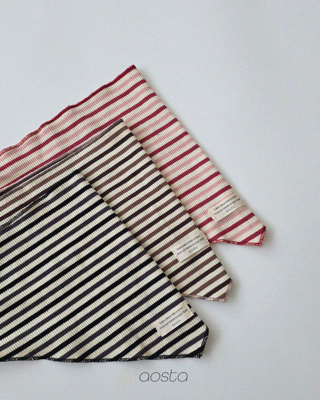 ［Aosta］Crayon Stripe Scarf