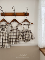 Miserable check suspender pants