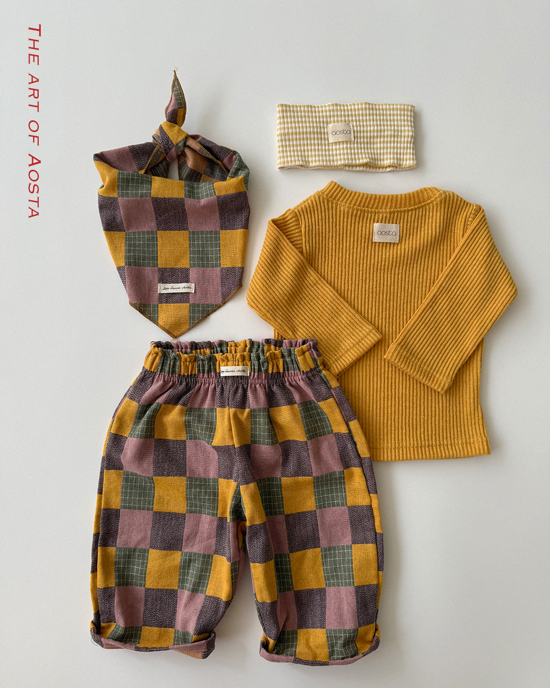 ［Aosta］Patchwork Pants