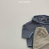 ［aou studio］Caramel stripe hoodie