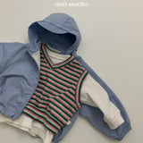 ［aou studio］Kiko stripe vest