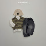 ［aou studio］Kiko stripe vest