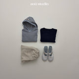 ［aou studio］Caramel stripe hoodie