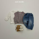［aou studio］Kiko stripe vest