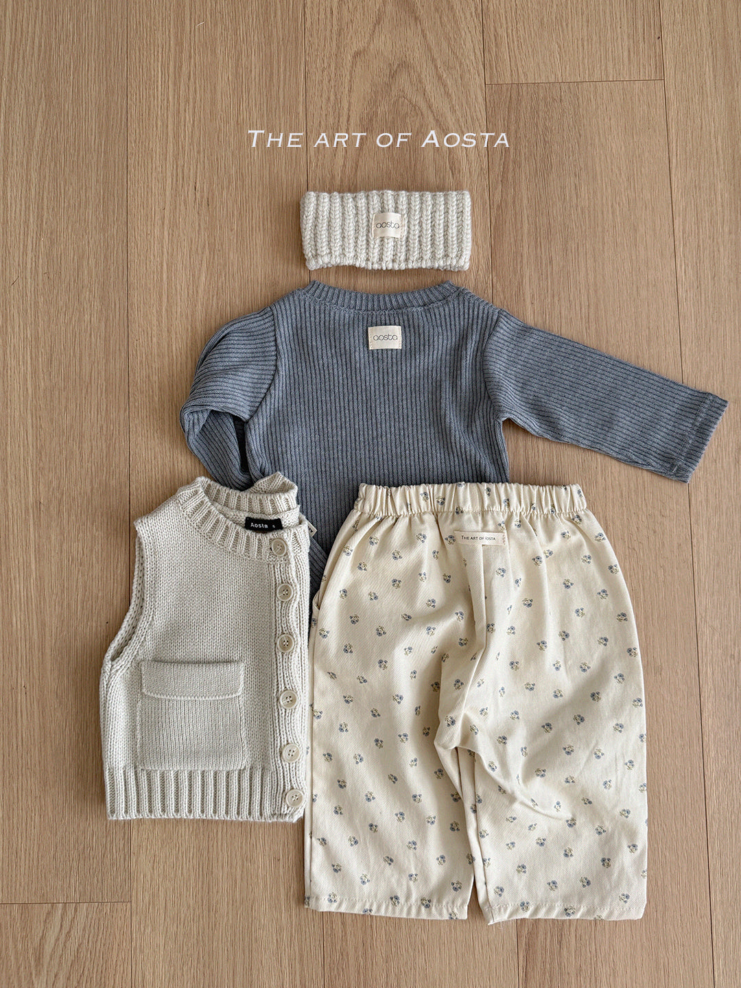 ［Aosta］Love Flower Pants