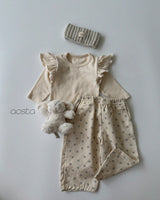［Aosta］Love Flower Pants