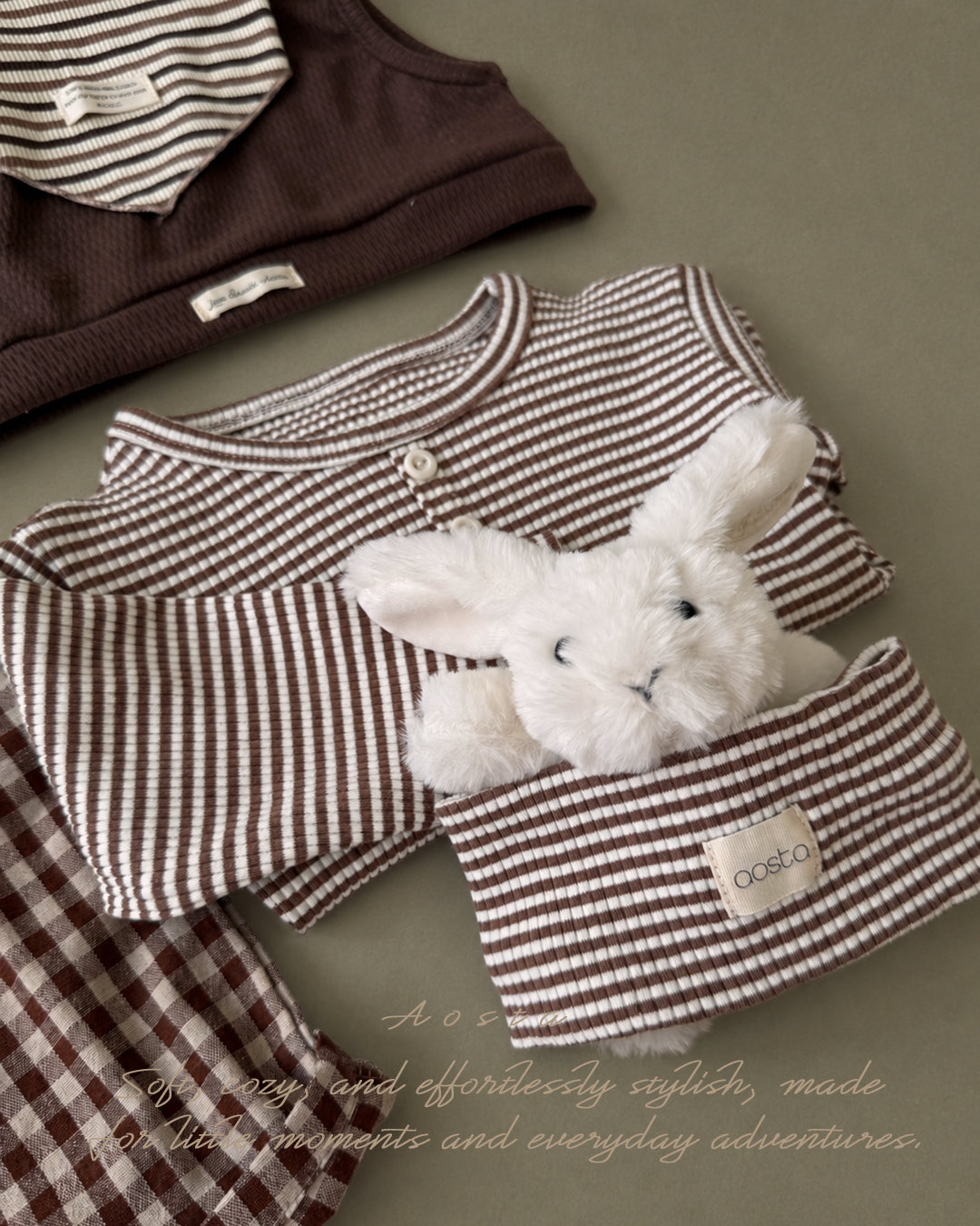 ［Aosta］Cookie Stripe Headband
