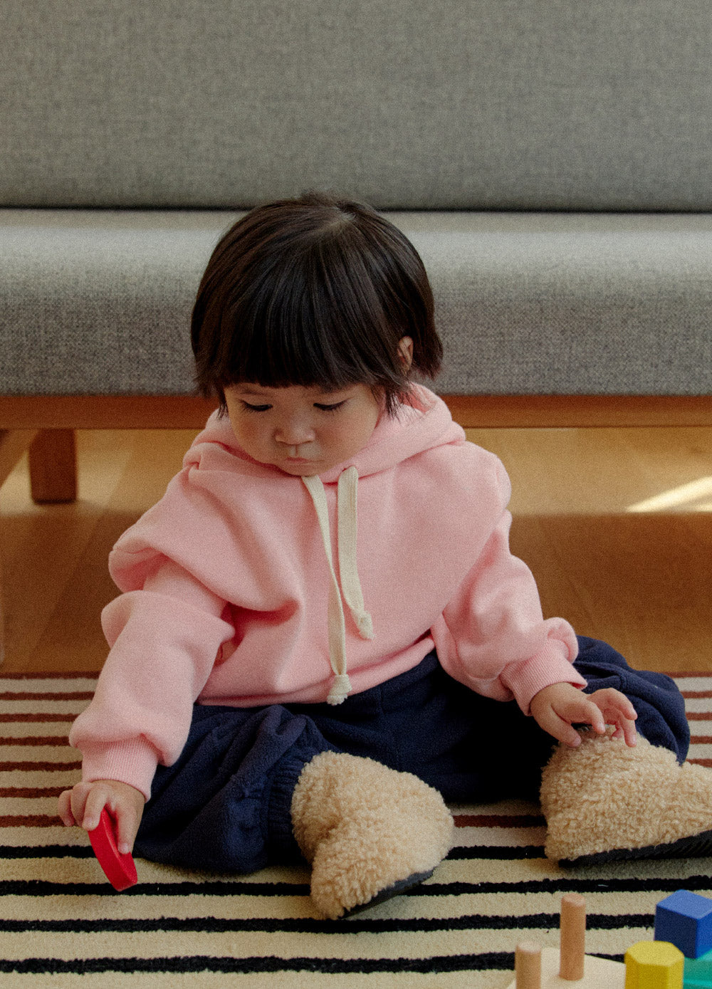 [whitesketchbook] Fleece tuck pants