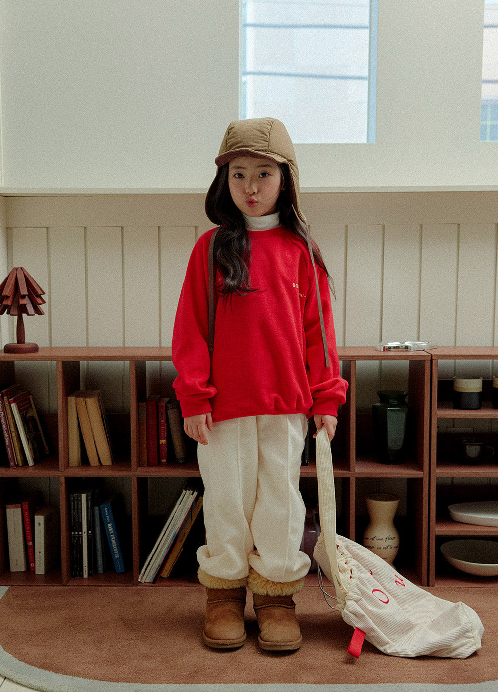 [whitesketchbook] Fleece tuck pants