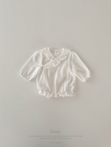 Waffle frill wrap newborn rompers