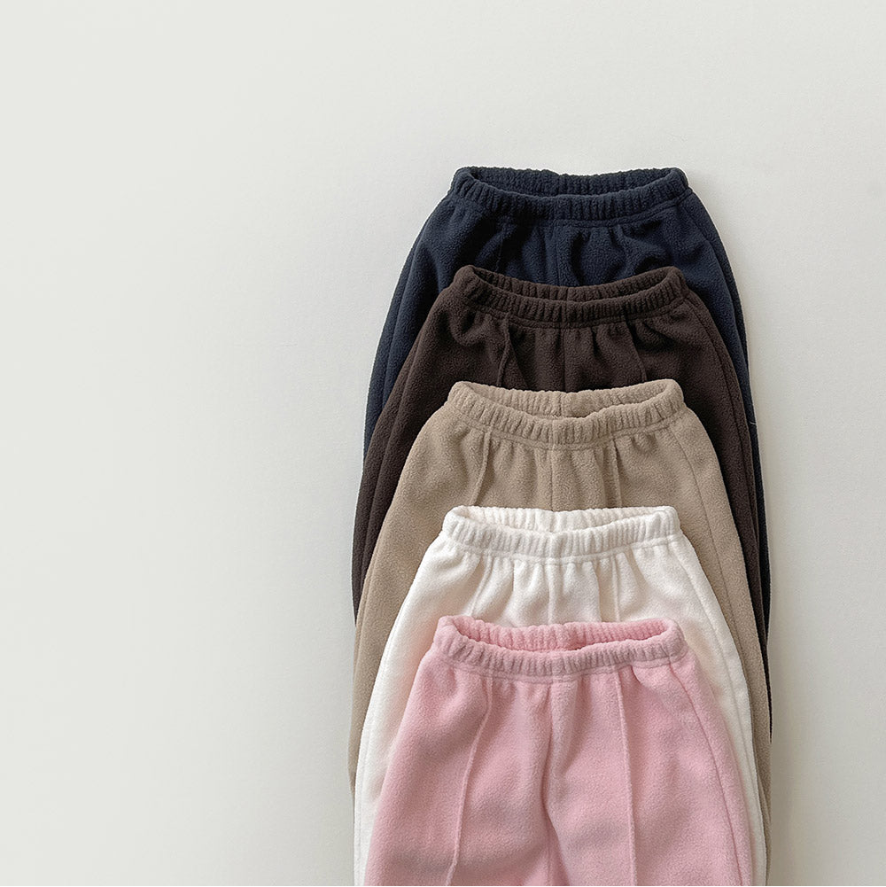 [whitesketchbook] Fleece tuck pants
