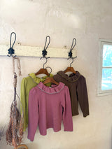 [OREN] Blooming frill picot tee