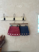 [OREN] Bella embroidery culotte pants