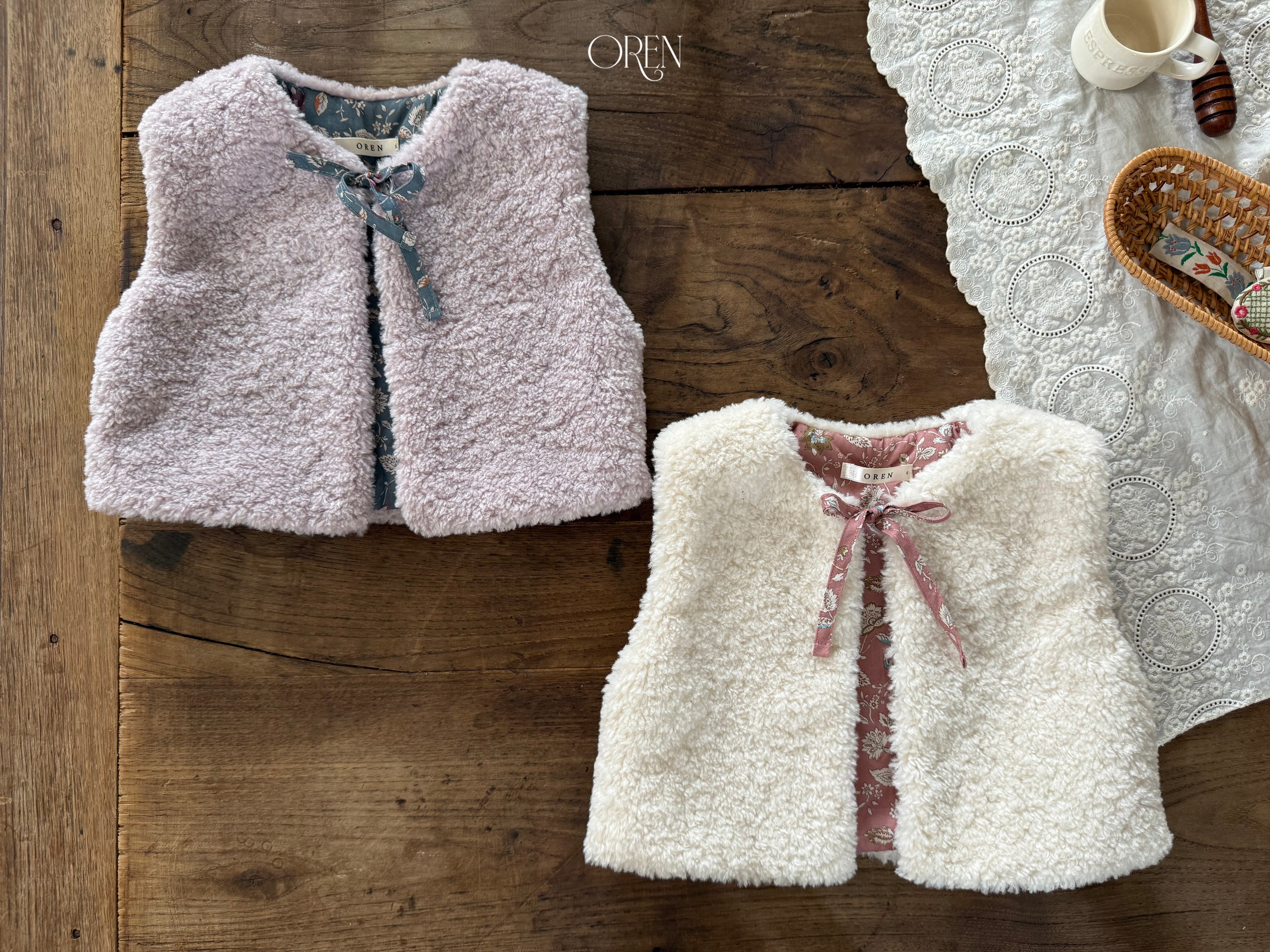 [OREN] Lavender bear vest(2oz)