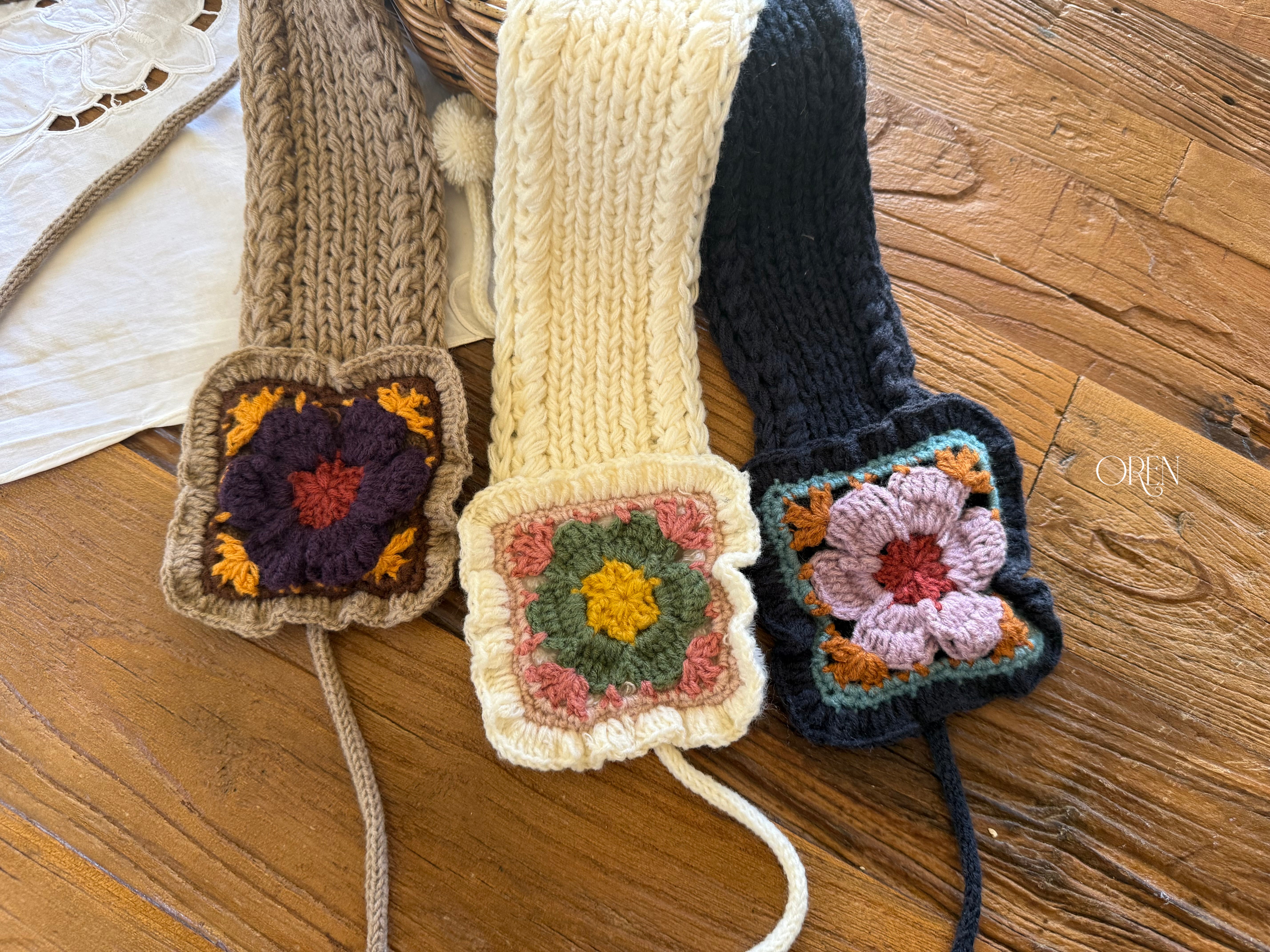 [OREN] Tigi flower knit hairband