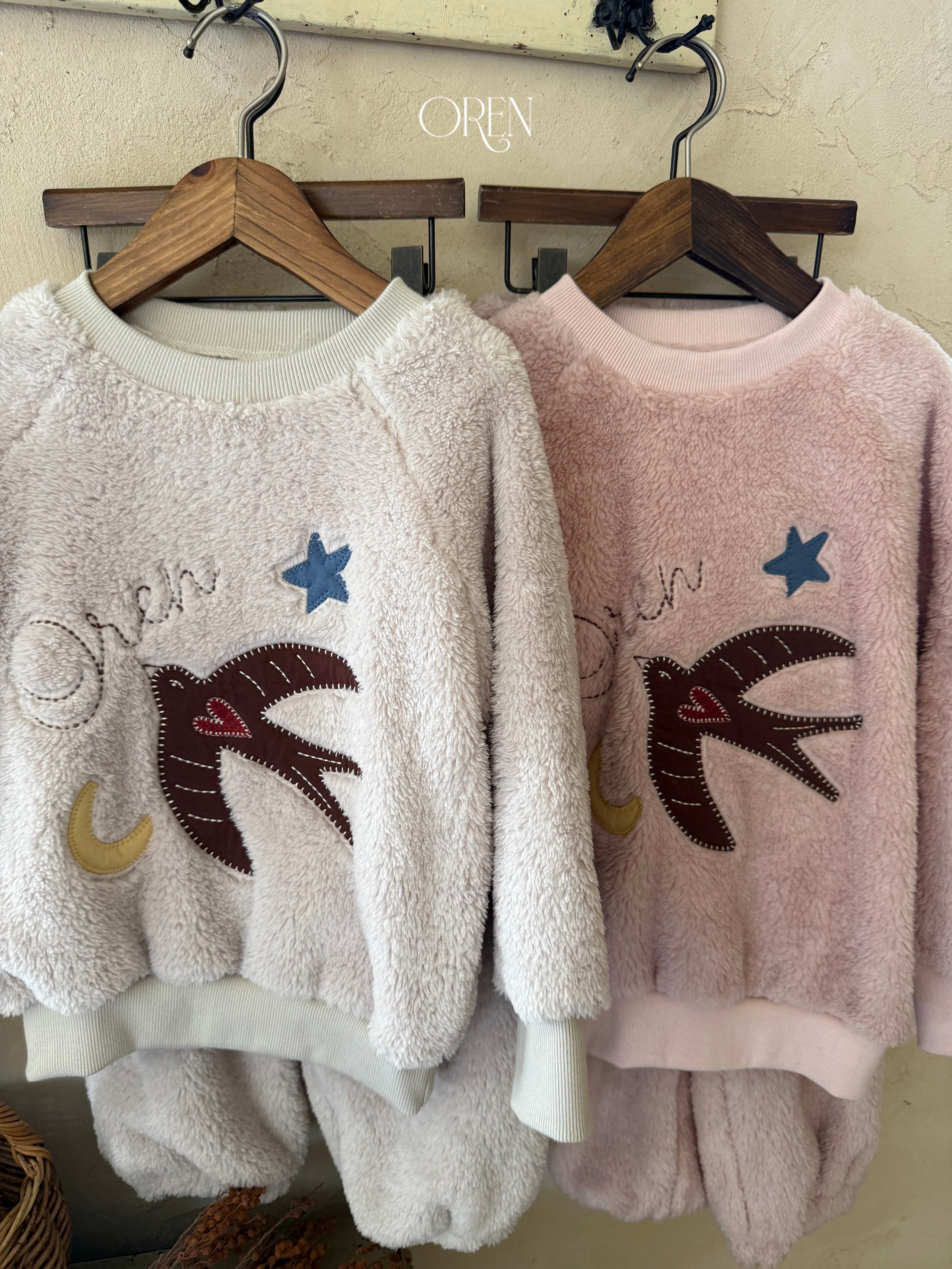 [OREN] Mongle bear sweatshirt set