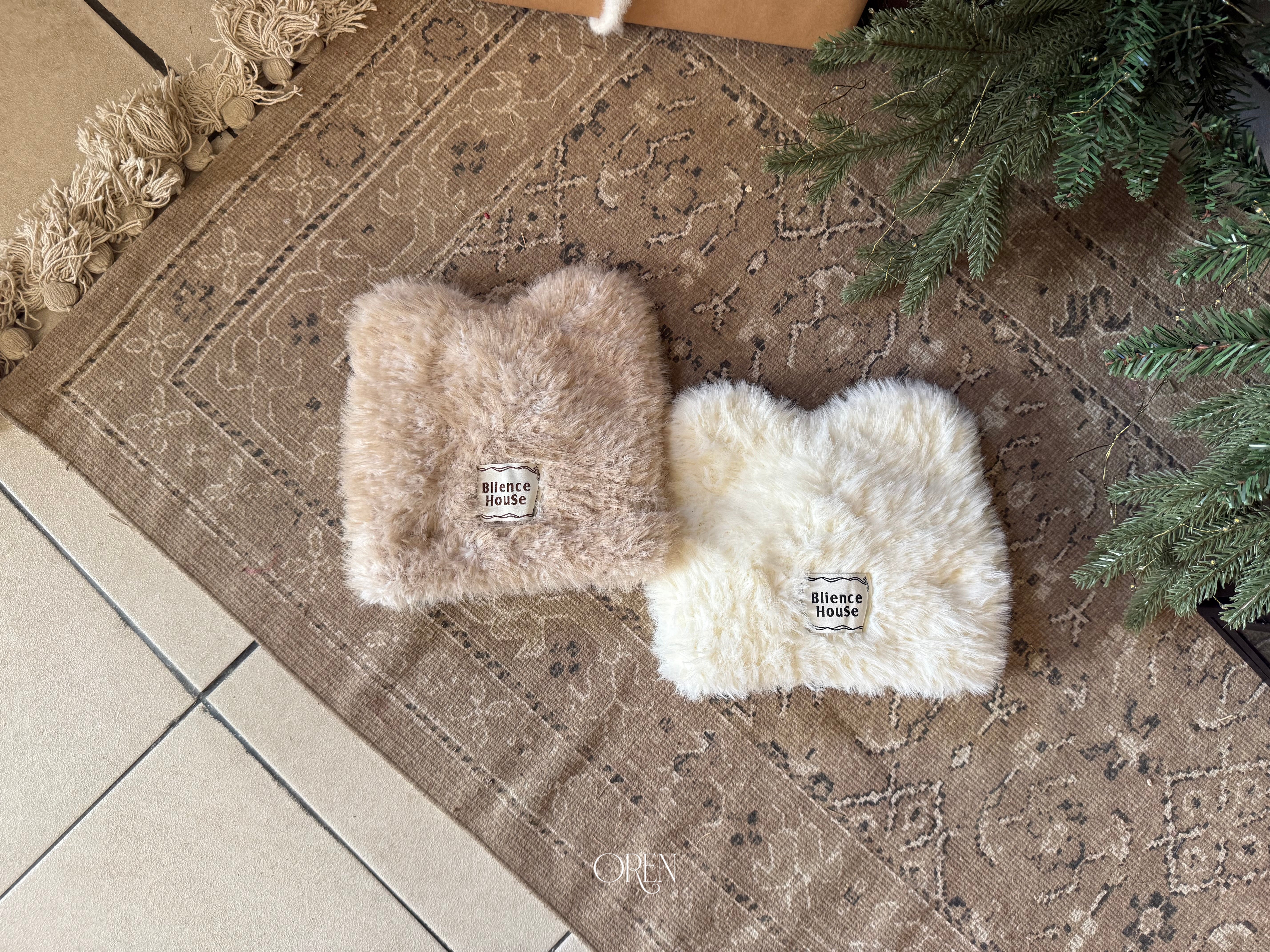 [OREN] Cat fur beanie