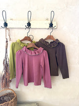 [OREN] Blooming frill picot tee