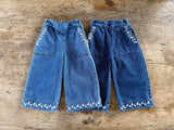 [OREN] Maple embroidery denim pants