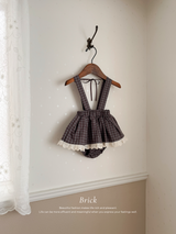 Odd check bloomer skirt