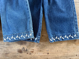 [OREN] Maple embroidery denim pants