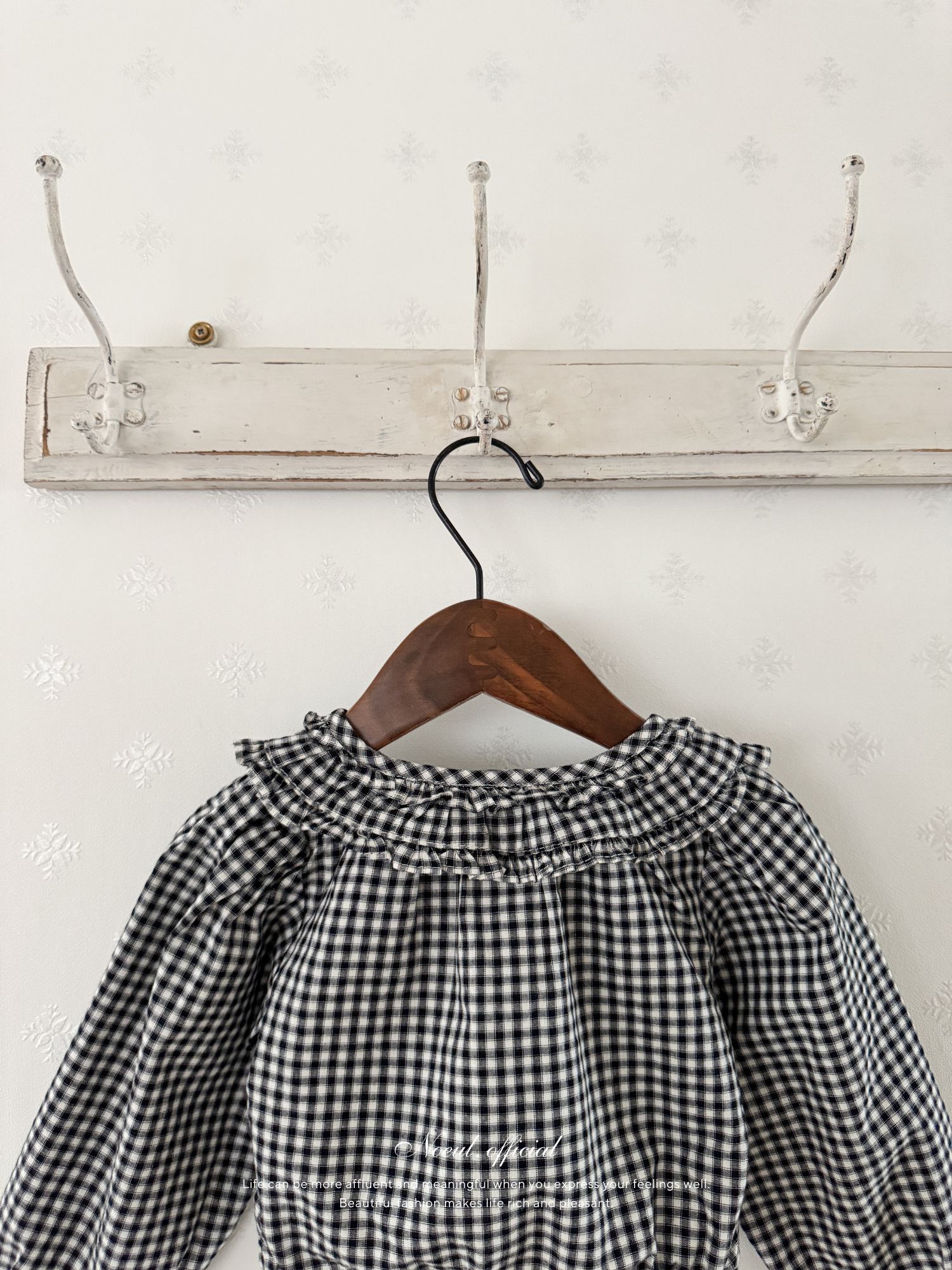 Bell check blouse