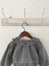 Bell check blouse