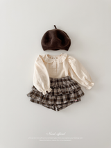 Roman check cancan pants