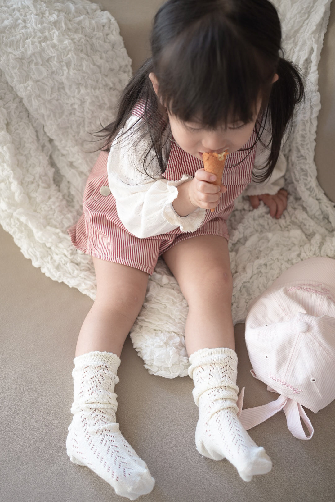 Cotton berry short overalls