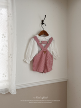 Cotton berry short overalls