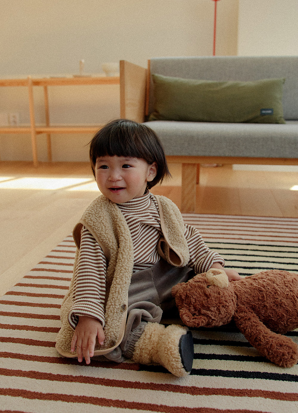 [whitesketchbook] Rib mink jogger pants