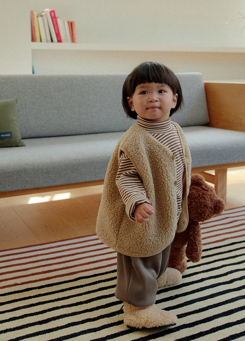 [whitesketchbook] Rib mink jogger pants
