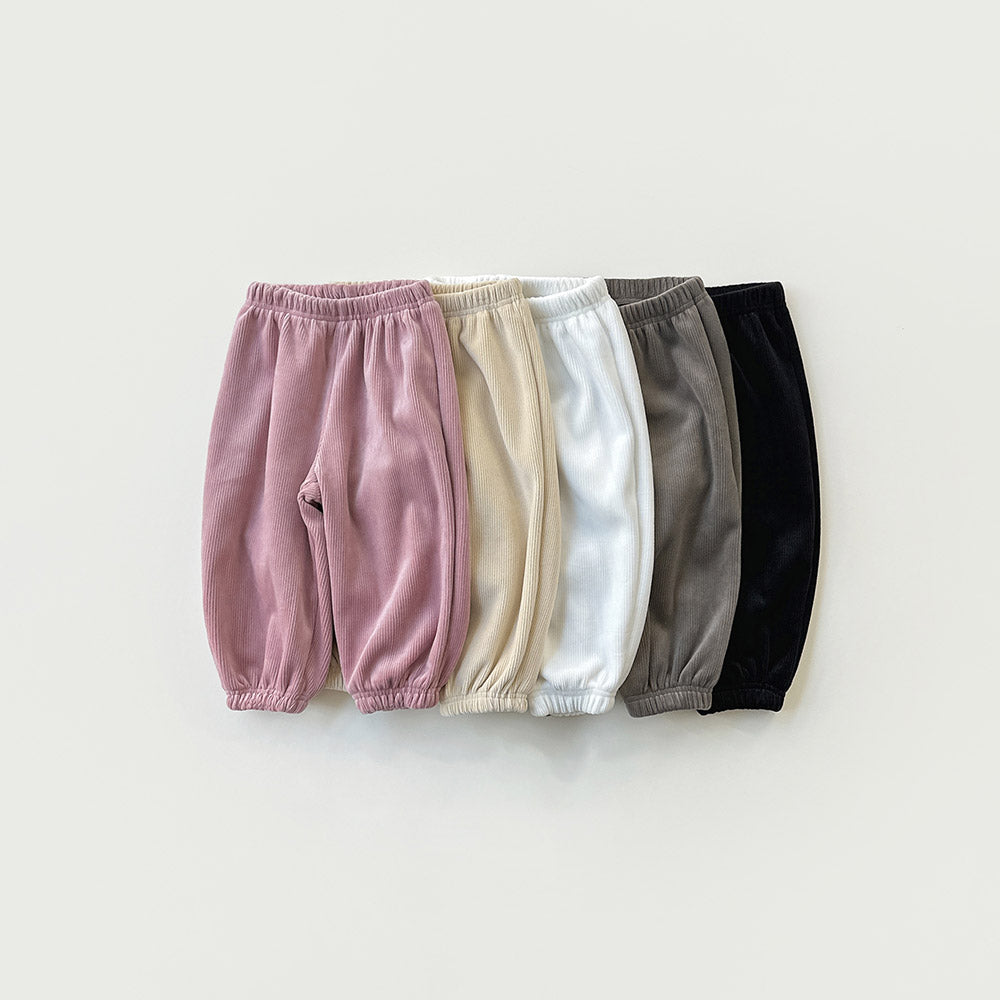 [whitesketchbook] Rib mink jogger pants