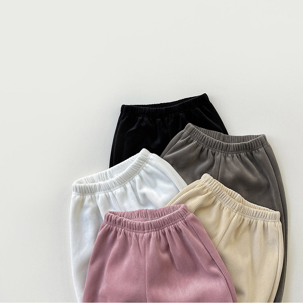 [whitesketchbook] Rib mink jogger pants