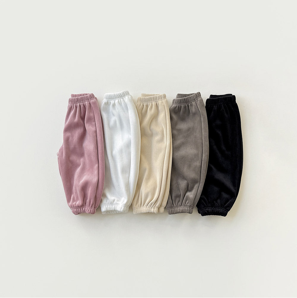 [whitesketchbook] Rib mink jogger pants