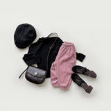 [whitesketchbook] Rib mink jogger pants